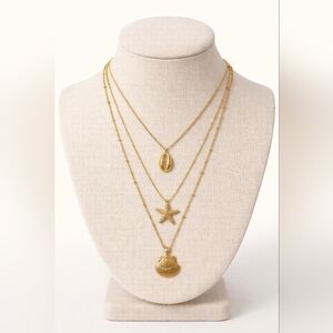 Gold Layered Shell Necklace